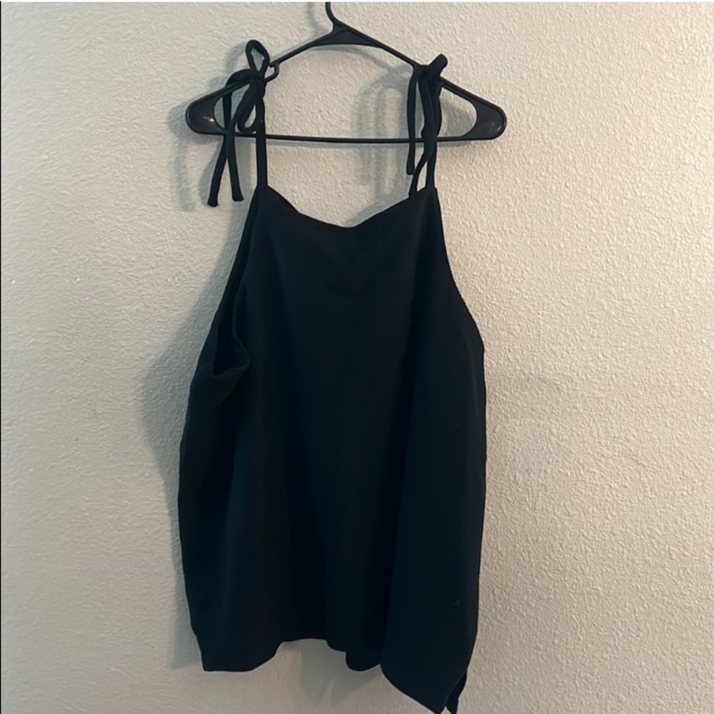 Madewell black tie top tank spaghetti small